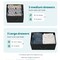 Organizer Storage 5: Long Dresser with Wood Top for Bedroom, Closet, and Entryway, Black Chest of Drawers with Fabric Bins